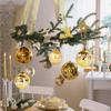 9pcs Plastic Hanging Bauble Ornament Electroplated Xmas Tree Hanging Ornament  Christmas Tree Wreath