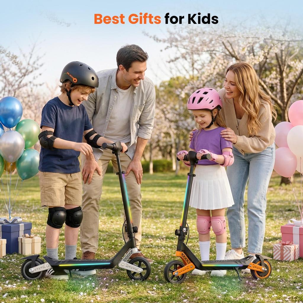 iScooter K6 Kids Electric Scooter with Bluetooth Speaker,21.6 V 2.6 Ah Battery