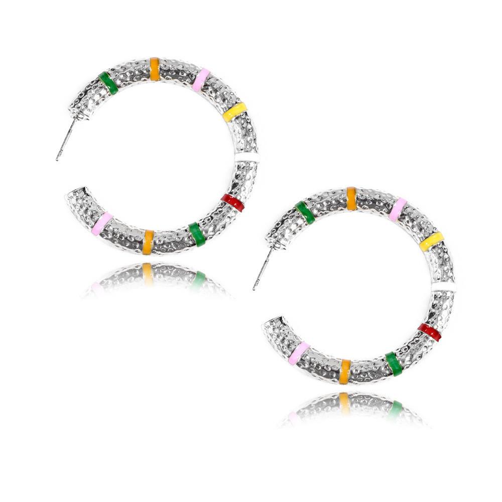 Geometric Sophisticated Hoop Earrings In Various Colors For Women