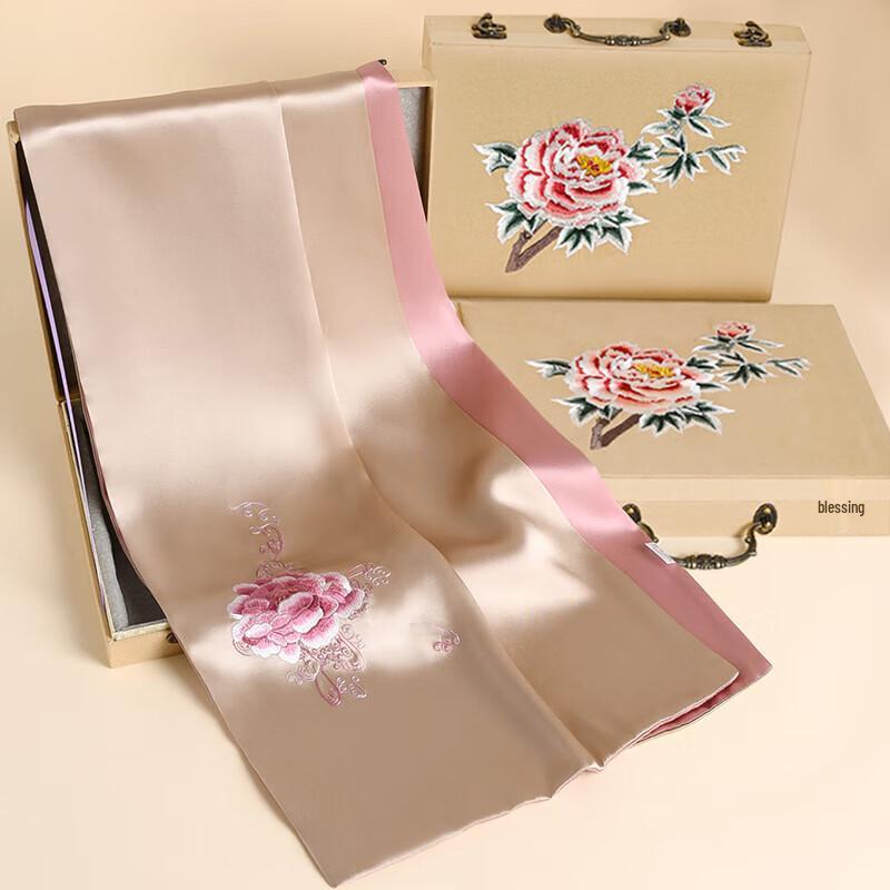 Hang Silk Road Suzhou Embroidery Mulberry Silk Scarf & Shawl