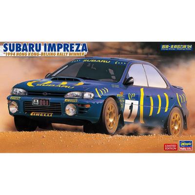 Hasegawa Subaru Impreza 1994 Hong Rally Winner Plastikmodell 20589 1/24 Kong-Beijing