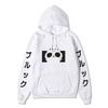 One Piece Blackbeard Hoodie, Skull Print Long Sleeve Pullover Hooded Sweatshirt Anime Streetwear With Sleeve Japanese Letter Print