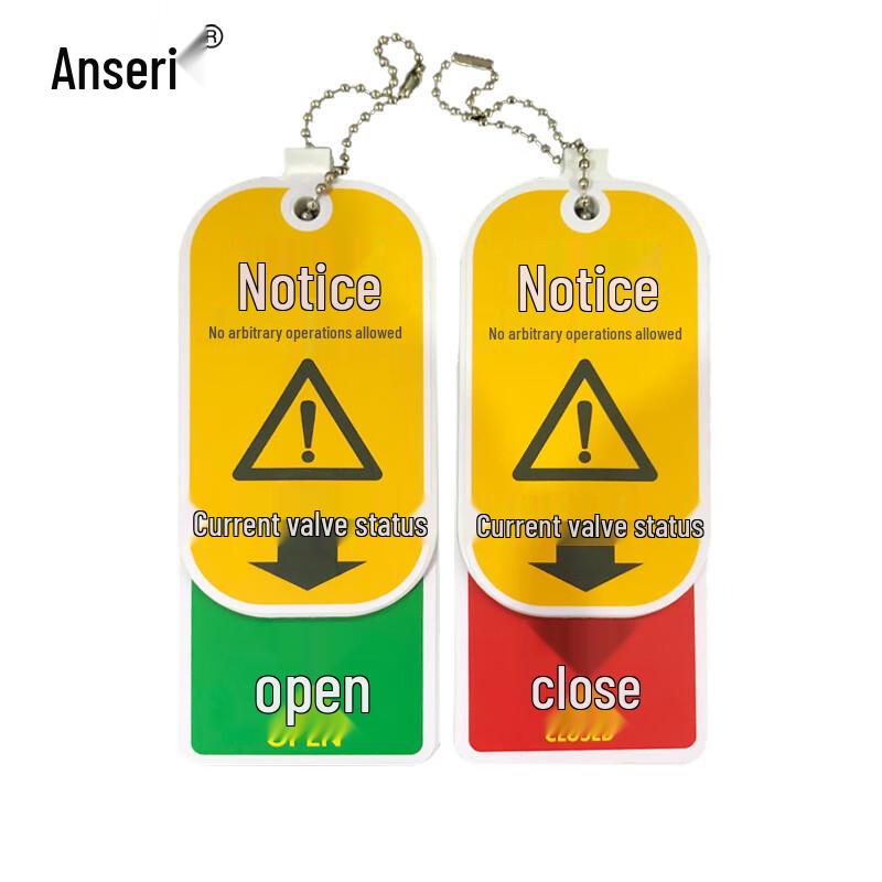 Ansell Safety Stainless Steel Valve Status Sign
