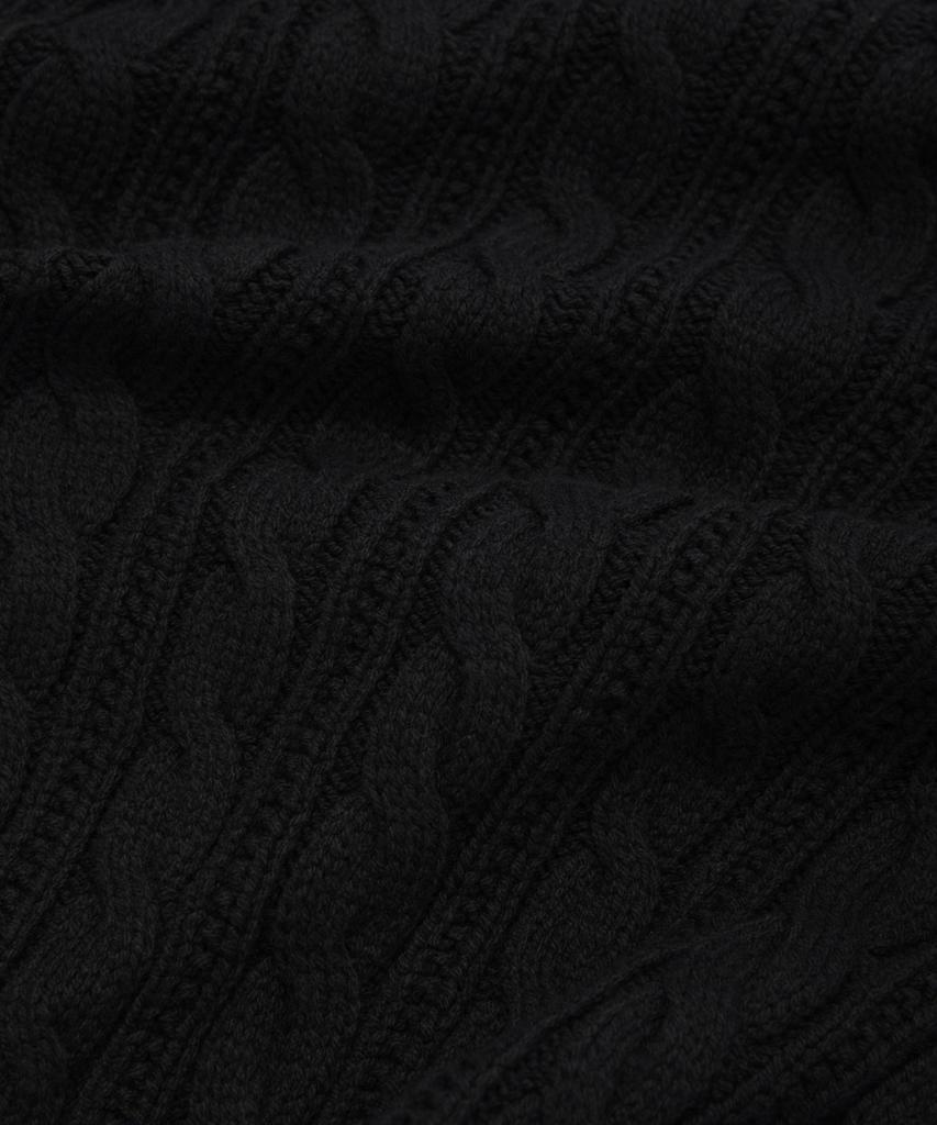 COVERNAT WOMAN Clover Heart Cable Knit Black