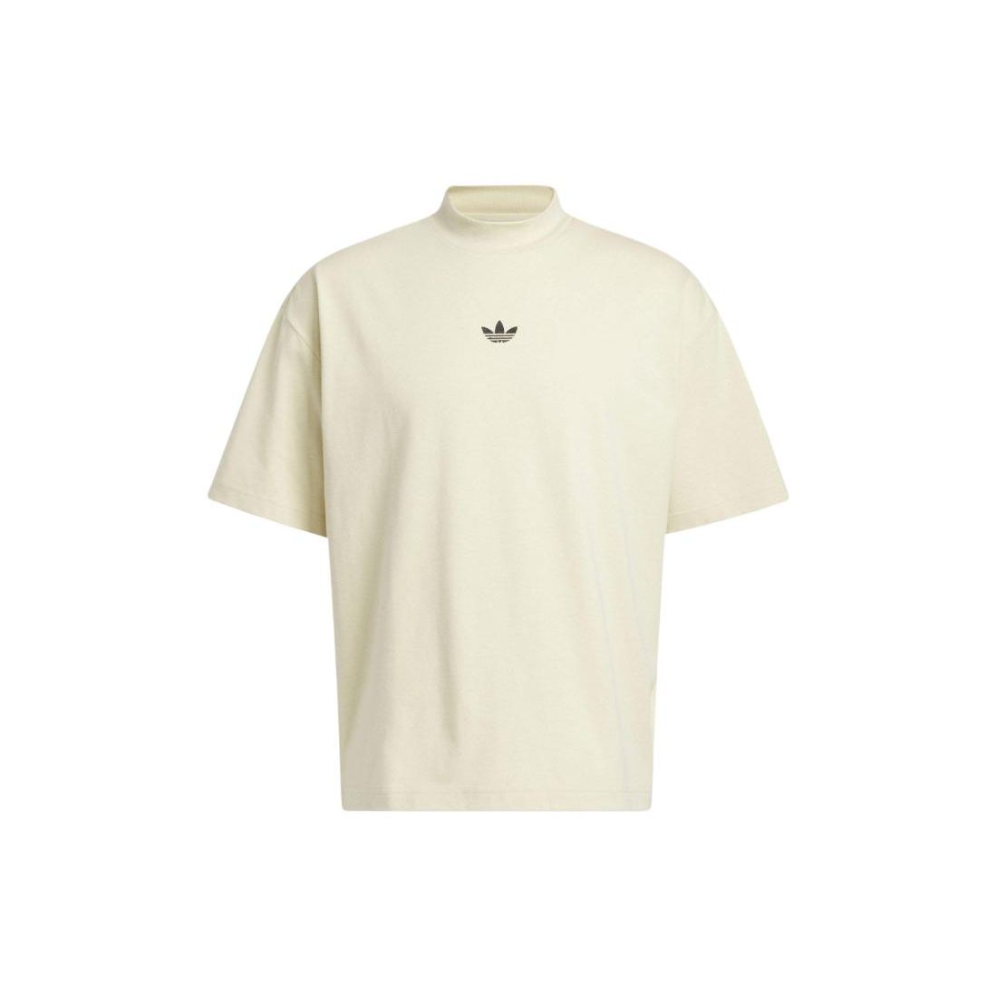 

Adidas Originals Solid Color Stand Collar Fitted Short Sleeve T-Shirt Unisex Tops Beige IN4214 L