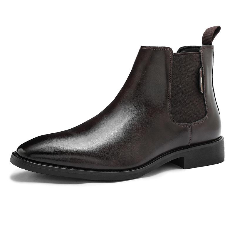 Men Autumn/Winter Chelsea Boots Solid Color Low Heel Lightweight Comfortable Fashionable Short Boots