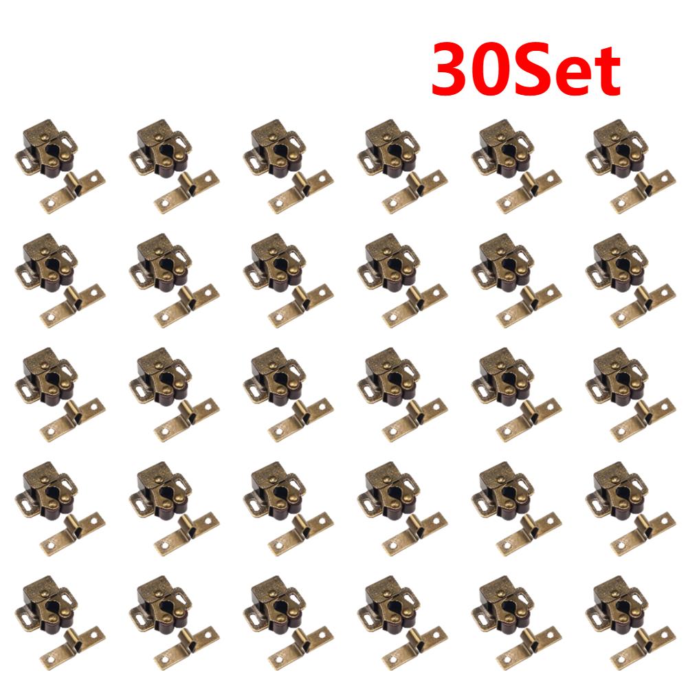 15-50Set Door Stop Closer Stoppers Damper Buffer Magnet Cabinet Catches With Screws For Wardrobe Hardware Furniture Fittings