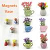 6/8Pcs Modern Mini Vase Magnets for Fridge DIY Vase Fridge Stickers  Kitchen