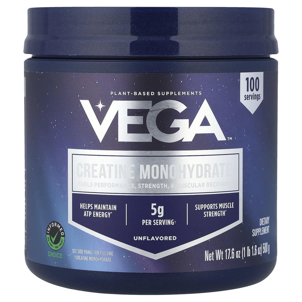 Vega, Creatine Monohydrate, Unflavored, 500g (1lb 1.6oz)