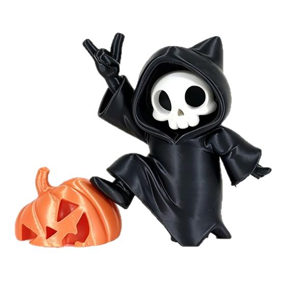 Mini Grim Reaper Statue 3D Printed Skull Grim Reaper Pumpkin