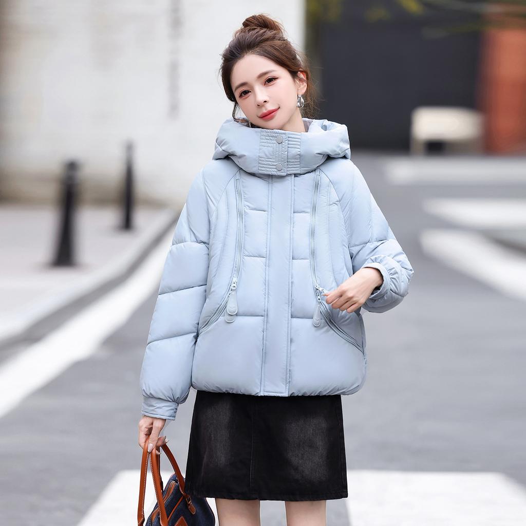 New winter hooded versatile down cotton-padded clothes women's loose small thickened warm women's cotton-padded jacket