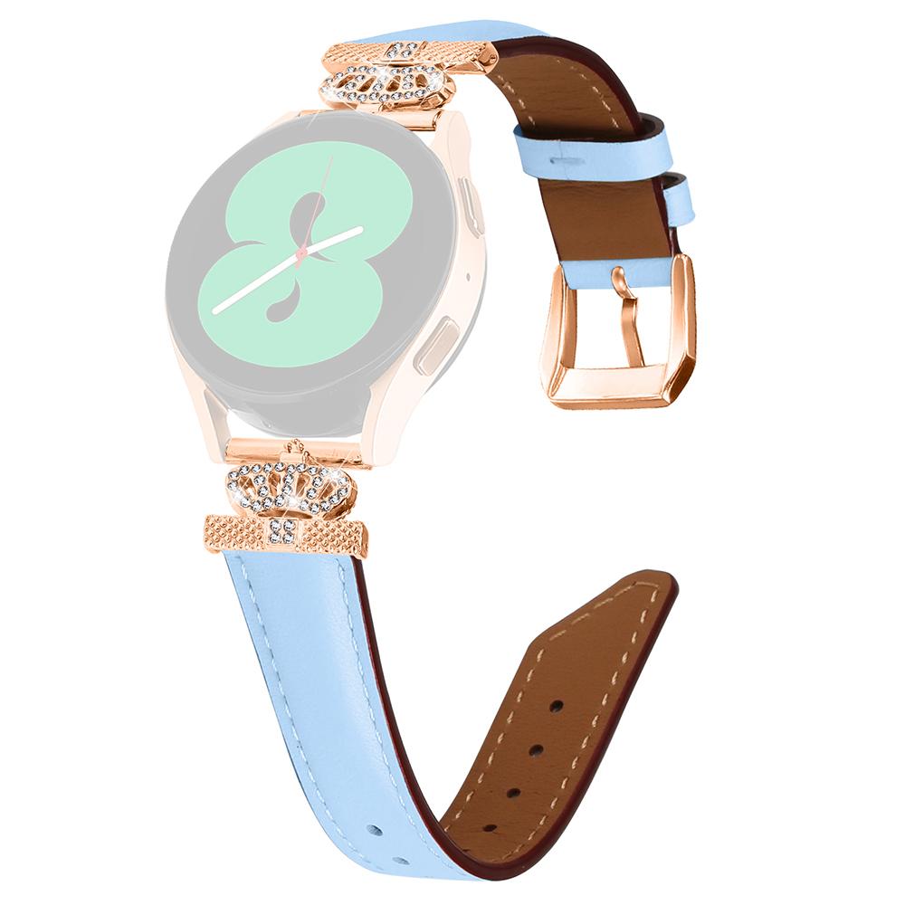 

For Samsung Galaxy Watch3 41mm/Watch 5 40mm/44mm Watch Band Rose Gold Buckle 20mm Watch Strap Blue