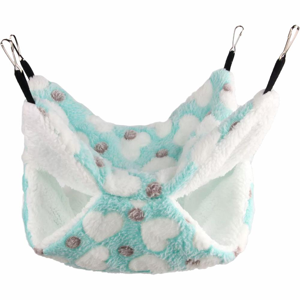 NEW Hammock For Rats Double Thick Plush Warm Bed For Hamster Nest Hanging Hamster House Beds Tr E5N4