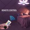 Lámpara LED Inteligente para el Hogar Plegable de Audio de Bombilla de Colores con Ritmo Musical de 45W Control Remoto Compatible con Bluetooth Deformable