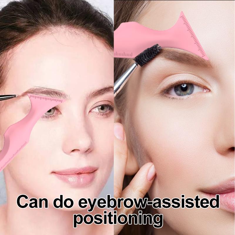 Snadno ovladatelné silikonové pravítko na oční linky Multifunkční nástroj na líčení očí Nástroj na oční linky Řasenka Rtěnka Silikonové pravítko