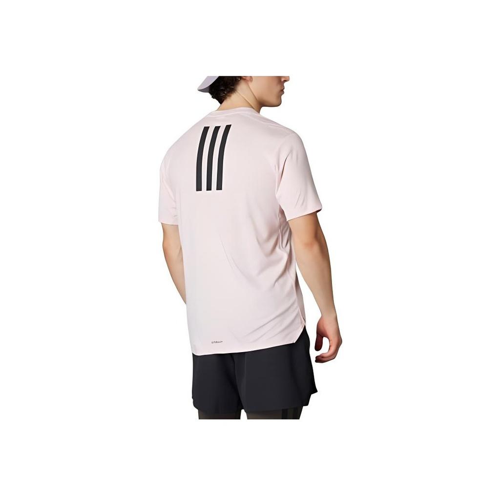 Adidas Power Workout Round Neck Casual Short Sleeve T-Shirt Men Tops Sand-Pink Black IX9092