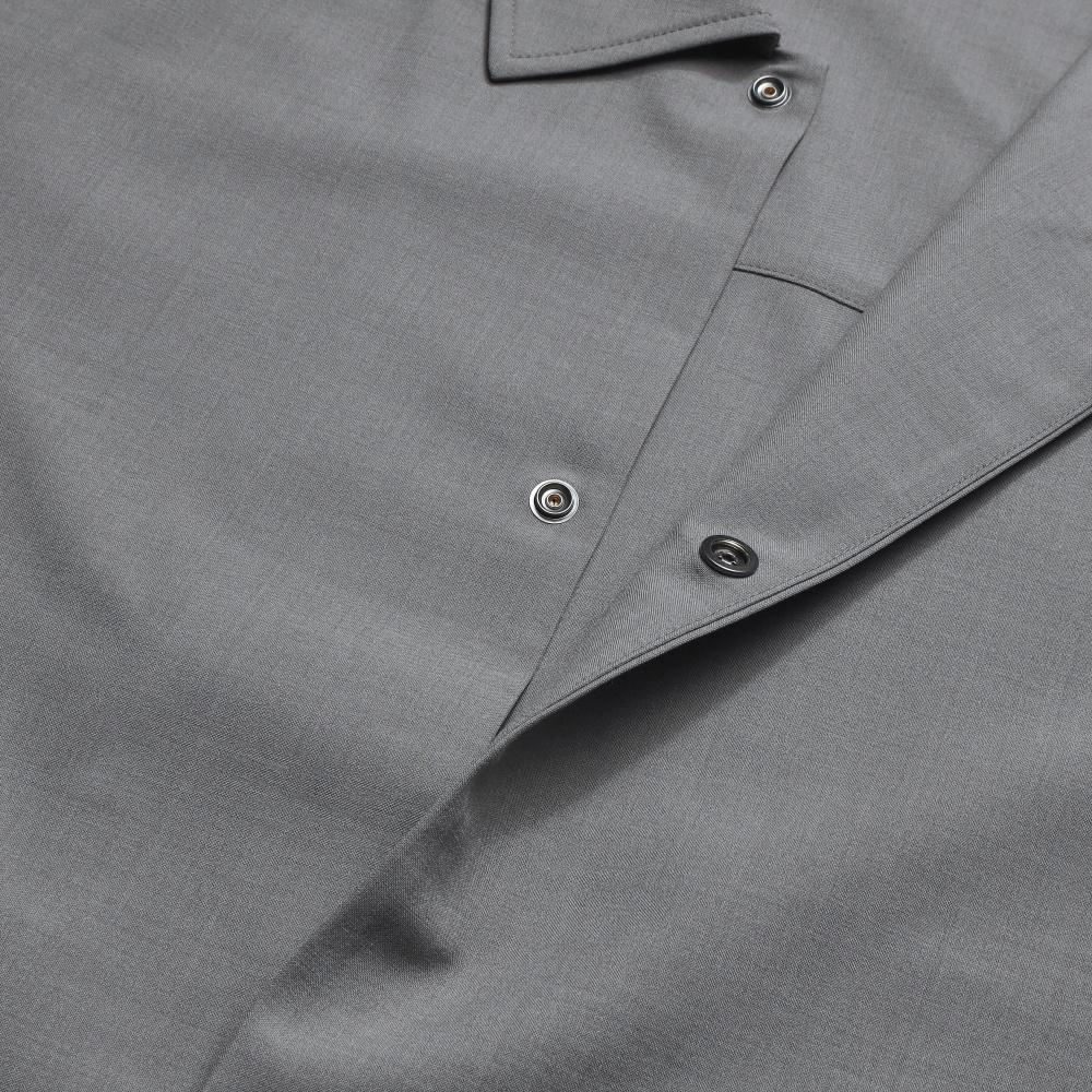 Fila Milano Series Simple Solid Color Casual Versatile Shirt Men Shirts Dark-Gray F11M625403FDY