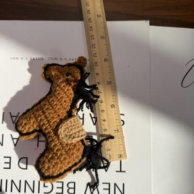 Cute Cartoon Yarn Crochet Pony Bag Pendant Car Hanging Decoration Retro Artistic Creativity Gift Year Of The Horse Keychain