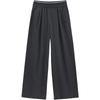 GAP Women's Logo Print Pleated Wide-leg Casual Pants