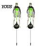 Halloween Yard Ornaments 2Pcs Solar Skeleton Stake, LED Garden Lights, Waterproof Lawn Stakes Realistic Skull Figurines for Outdoor Patio Walkway
