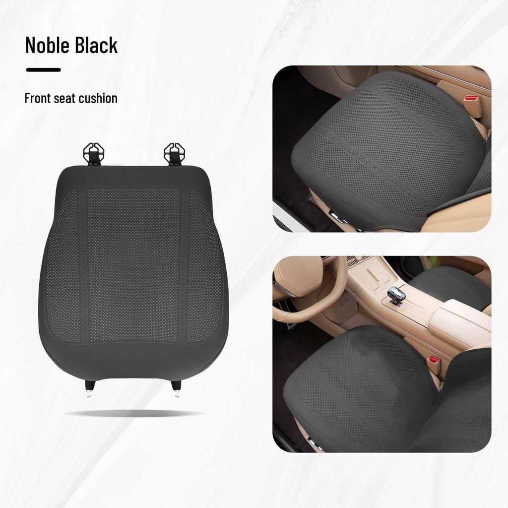 Denza Four Seasons Breathable Car Seat Cushion - Comfortable, Thin Plush, Single-Piece Cover