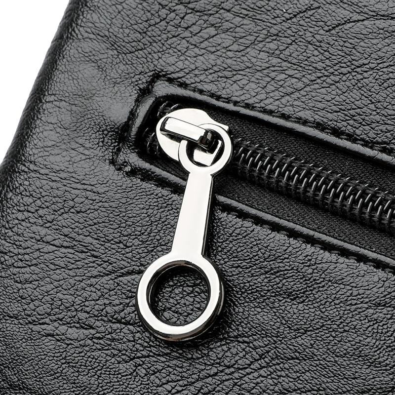 Retro Large Capacity Shoulder Bag Solid Color Messenger Bag PU Commuter Bag