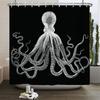 Funny Art Octopus Printed Shower Curtain Washable Curtain With Hook Bathroom Decorative Curtain 3D Shower Curtains 300*180Cm