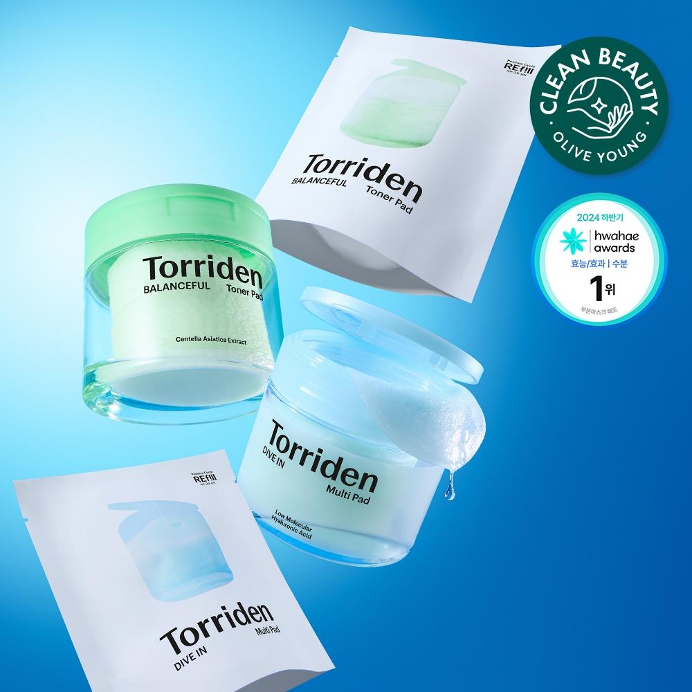 Torriden [1+1] Torriden Pad Dive In Balanced Refill Plan 2 Types Choice 1  moisturizIng soothIng Dive-In Multi Pad 80 sheets (+80 sheets)