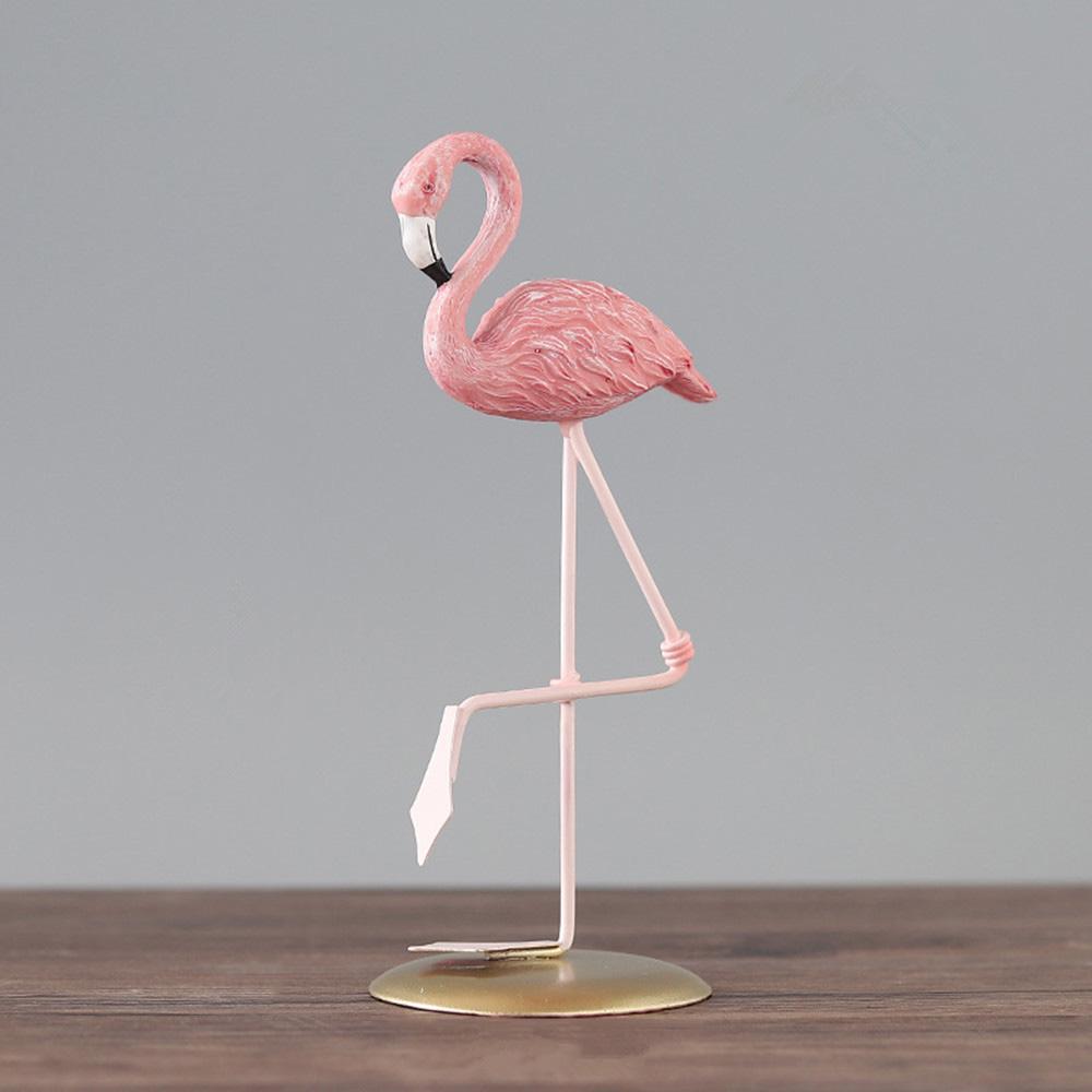 Miniature Office Craft Wedding Home Decoration Animal Statue Desk Ornament Flamingo Figurine