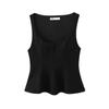 2025 Women's Spring Slimming Elastic Vest with Short Skirt Hem Style