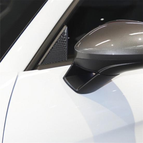 Carbon Fiber Front A-Pillar Triangle Cover Trim For Porsche 718 Boxster Cayman