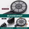 13CM Big Panel High Pressure Shower Head Set With Hose and Holder Silver 3 Modes Large Flow Rainfall Bathroom Handheld Shower