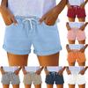 Women's Denim Shorts with Drawstring, Casual Summer Fashion, Stretch Comfort Fit for Beach and Daily Wear