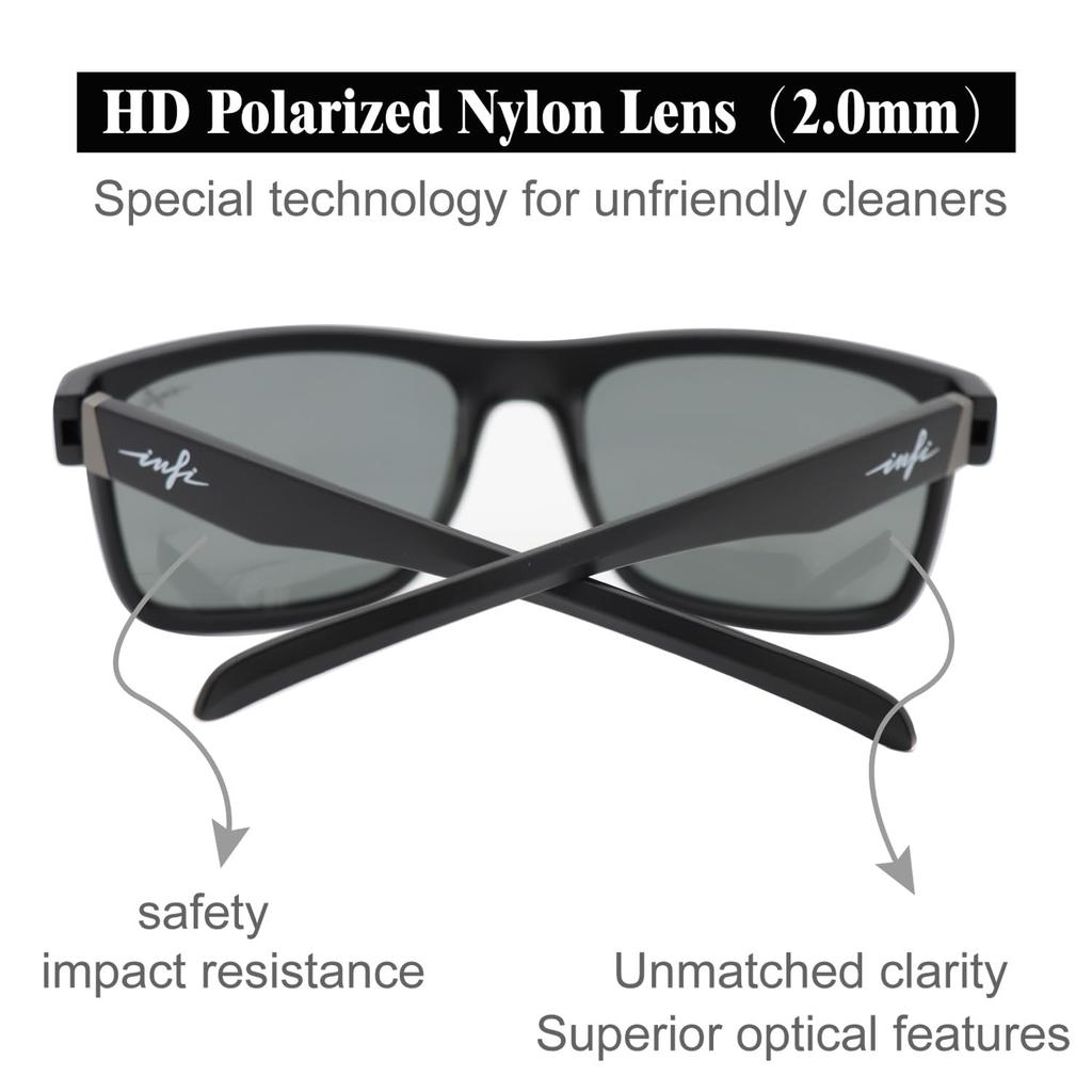 Polarized with Mirror UV for Sea UV Black [INFI] Sunglasses, Ultralight, Sports, Strap, Lens, Protection,