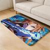 Anime S-Sword Art Online Floor Mat Flannel Door Mat Non-Slip Absorbent Washable Indoor Home Rug