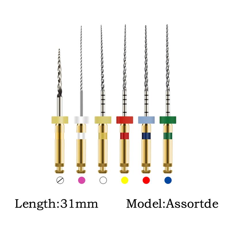 Zubní pilník Kužel kořenového kanálku Endodontický pilník Zlatý rotační pilník aktivovaný teplem Flexibilní materiály pro zubaře SOCO