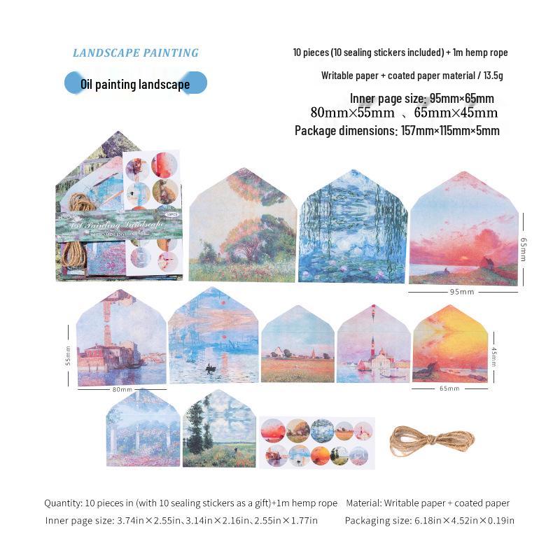Mini Envelopes Set - Song of Memories Series (8 Pieces) for Exquisite Collage and Journal Decoration.