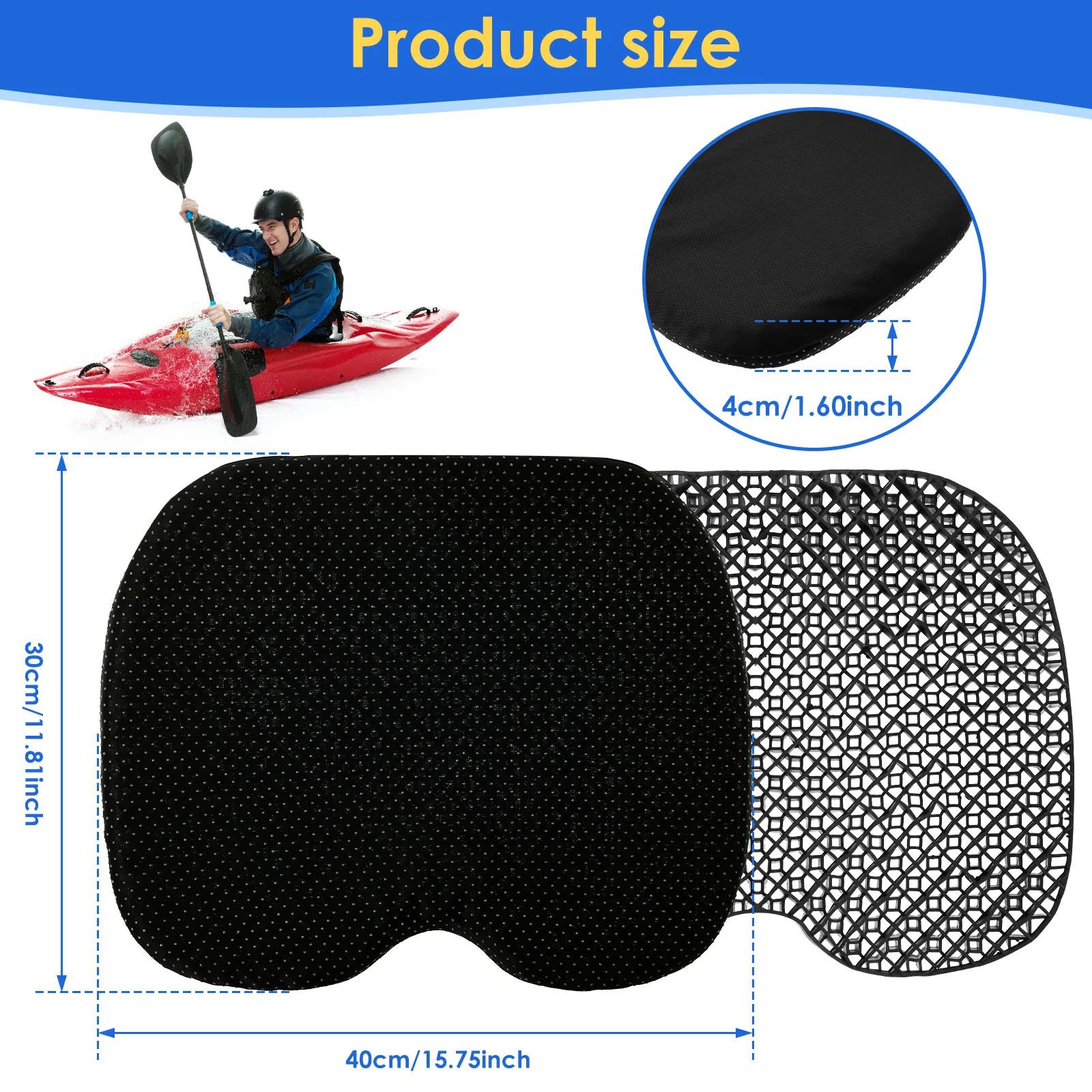 

Anti Slip Kayak Gel Seat Cushion Soft Breathable Canoe Cushion Seat Pad with Detachable Cloth Cover for Home Office Car Travel