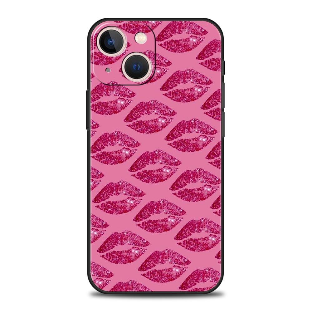 Gold Rosa Rose Glitter Herzen Für iPhone 11 12 13 15 14 Pro Max Telefon Fall X XR XS 7 8 plus SE 2020 Luxus Soft Cover Funda