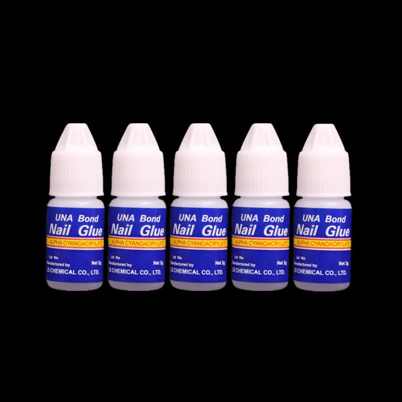 Nail Art Gel Decorations Kit: 3g Nail Tips & Glue