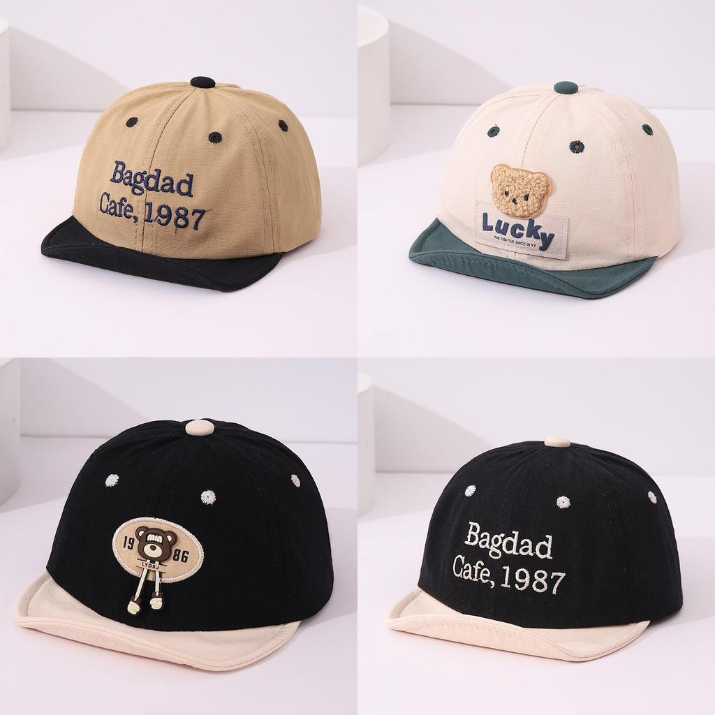 Cute Bear Kids Baseball Cap With Sunshade For Spring Autumn Playtime