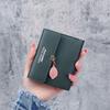 Fashion PU Leather Women Short Wallet Multi-Cards Leaf Tassels Slim Small Wallet Hasp Design Card Bag Holder Women Girls
