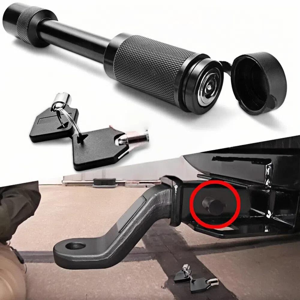 With 2 Keys Trailer Hitch Receiver Locking Pin Anti-Theft Tow Hitch Lock Car Accessories