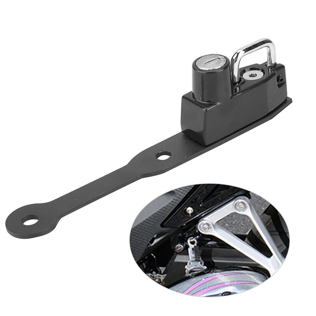 Motorcycle Anti Theft Helmet Lock Left Side Fits for CBR400R CBR500R CB500F(Black )