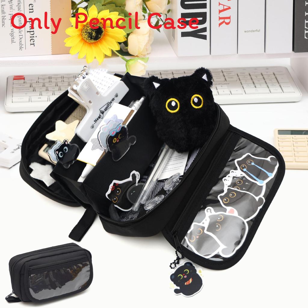 No Brand Multilayer Transparent Pencil Case With Large Capacity For Middle School Students