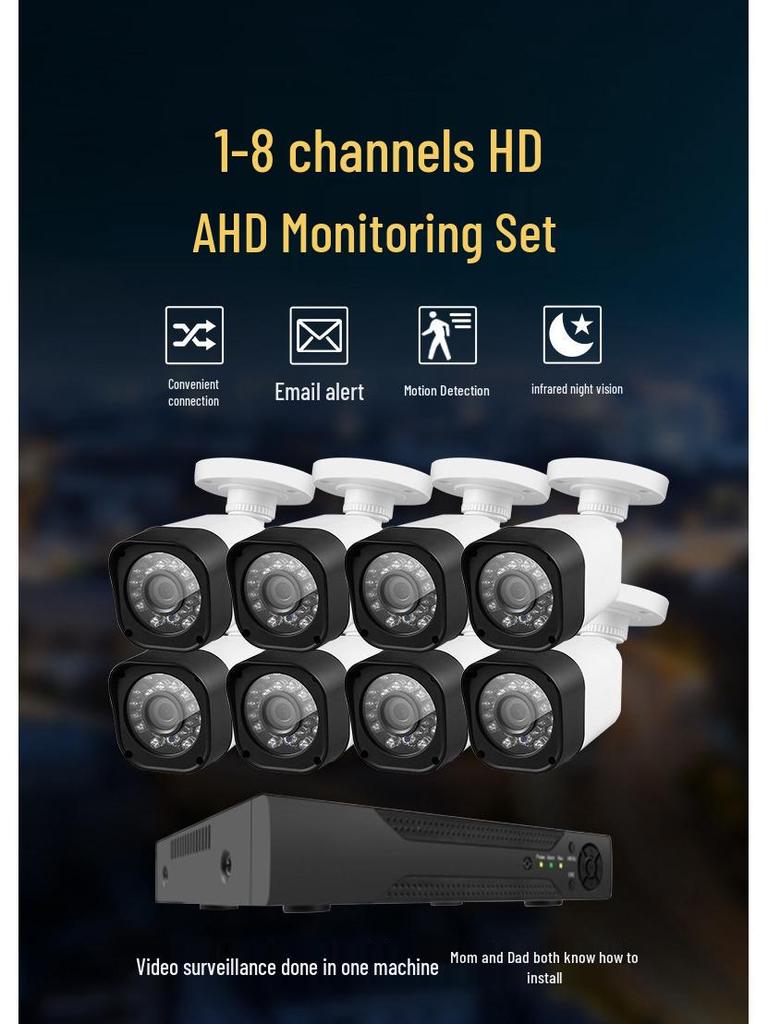 AHD CCTV Kamera Gözetim Kiti: 4 Kanallı ve 8 Kanallı HD İç/Dış Mekan Sistemi
