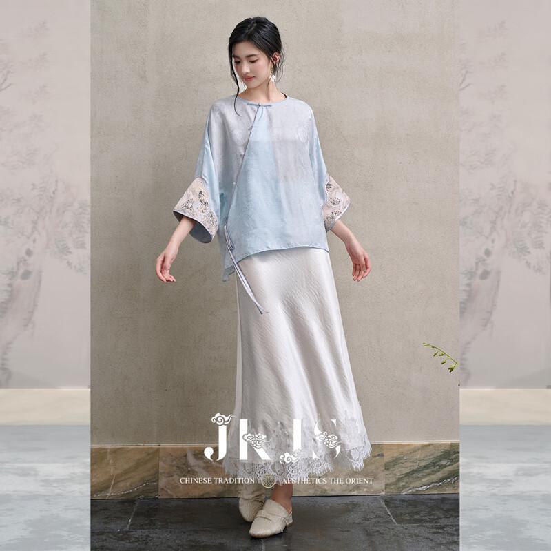 

JK&JS Suzhiyue Gilded Satin Half Skirt XL