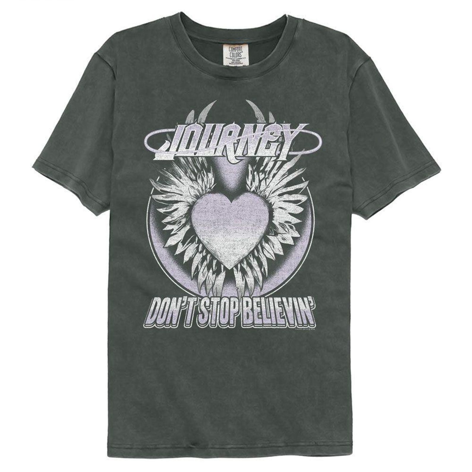 Journey Don t Stop Believin Heart Pepper Comfort Colors T-Shirt M