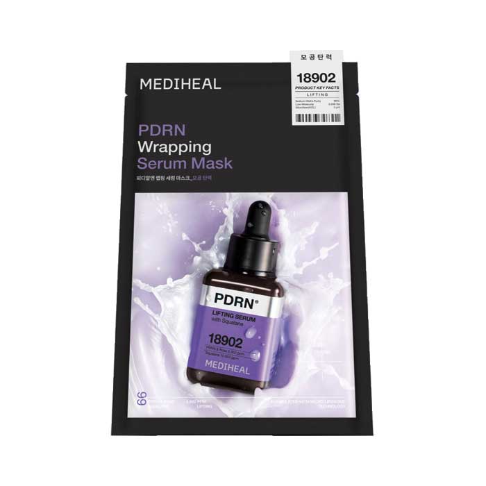 Mediheal PDRN Wrapping Serum Mask Pore Tightening Elasticity Sheet Mask 10 Sheets