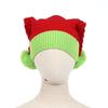 Knitted Fabric Christmas Beanie Hat Crochet Design Winter Santa Hat Holiday Knit Cap  Winter Season